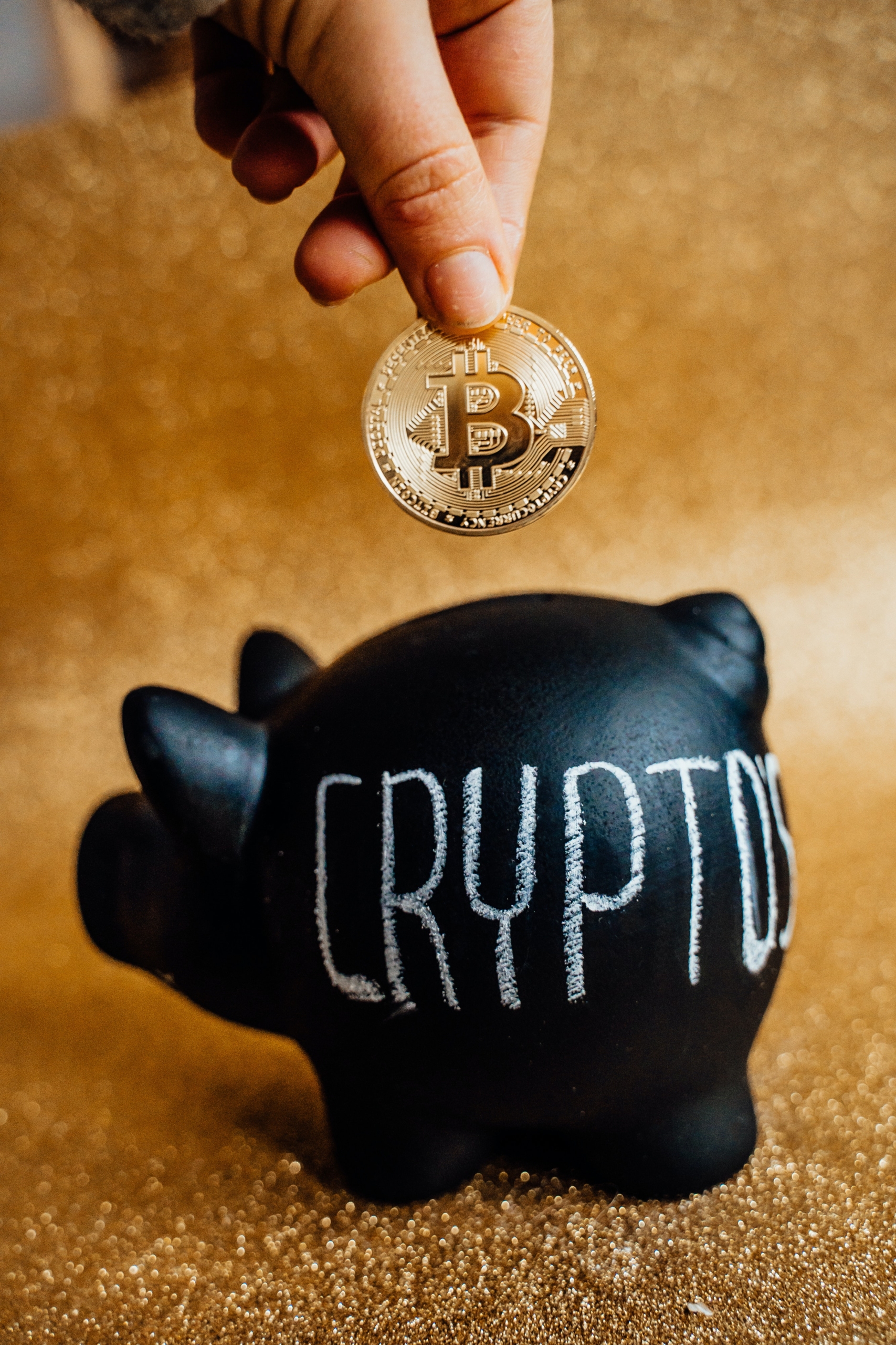 Crypto currency going into piggy bank